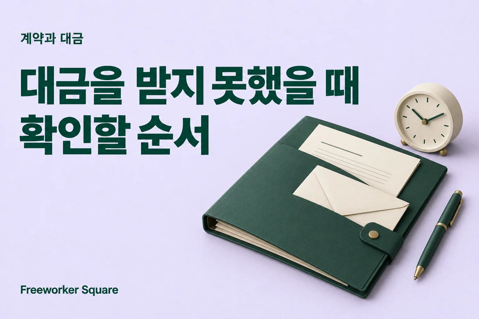 대금을 받지 못했을 때 확인할 순서: 계약 서류·봉투·시계