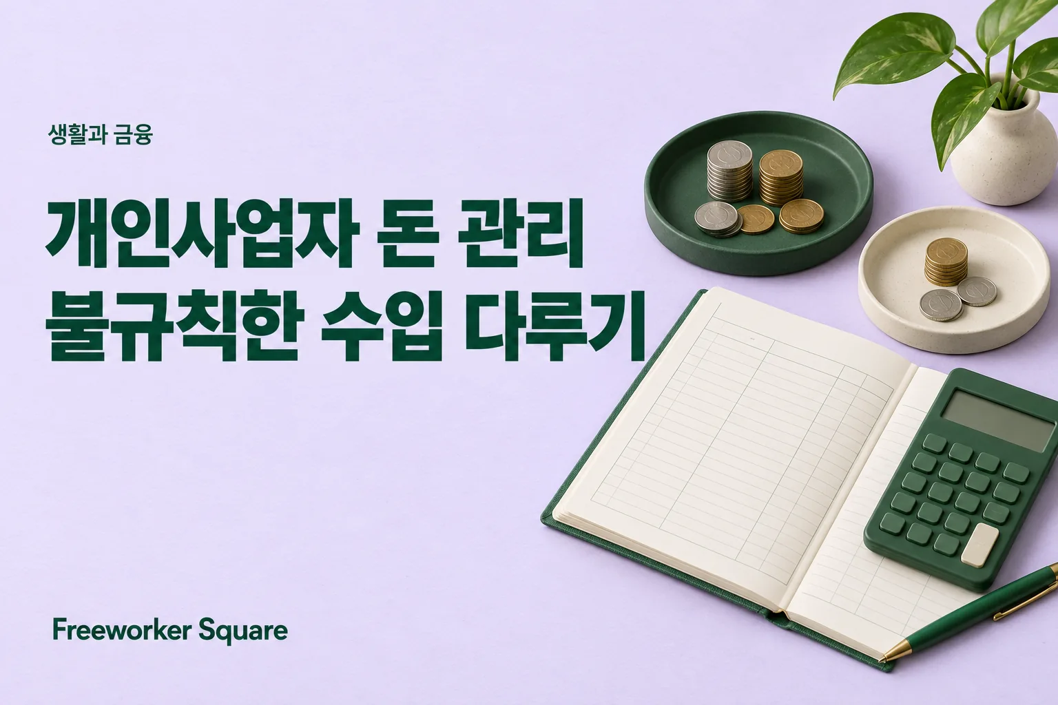 개인사업자 돈 관리 불규칙한 수입 다루기 — 프리워커 스퀘어